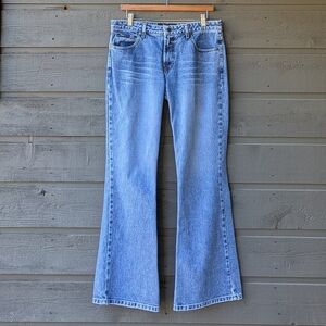 VTG 90s Y2K l.e.i. Low Rise Flare Jeans Size 11 Medium Wash 100% Cotton Denim